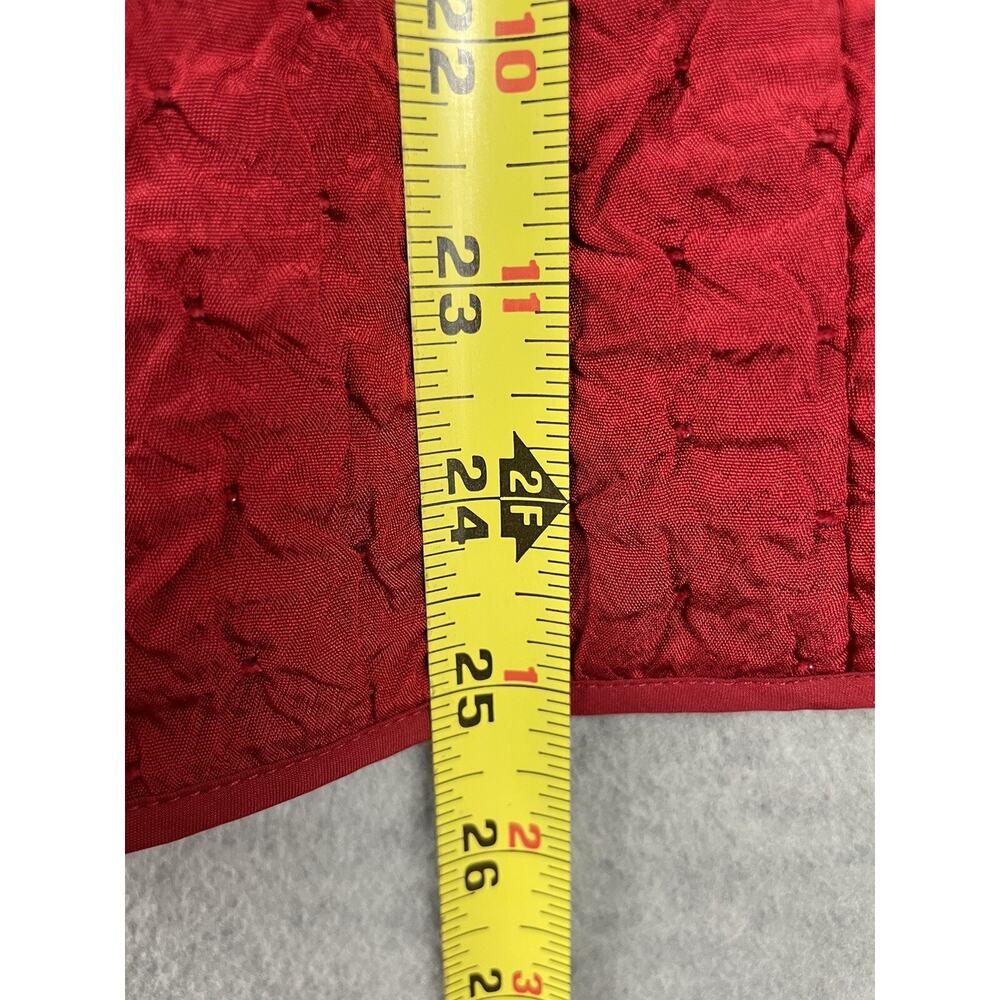 Chico's 3 (US XL 16) Red Jacket Long Sleeve Open Front Pockets Textured Lined - Picture 10 of 11
